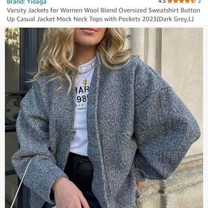 Amazon oversized grey jacket